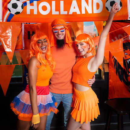 Feestbazaar Spandoek Banner Oranje Holland Voetbal (180x50cm)