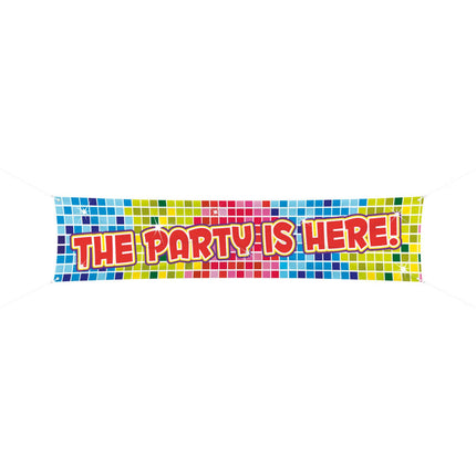 Feestbazaar Spandoek The Party Is Here - 180 x 40cm