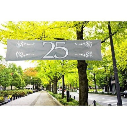 Feestbazaar Spandoek zilver 25 jaar
