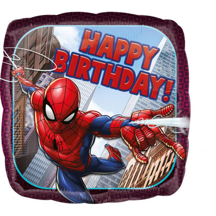 Feestbazaar Spiderman Folieballon 'Happy Birthday' 43cm