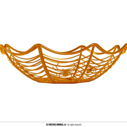 Feestbazaar Spinnenweb Bakje Halloween Oranje