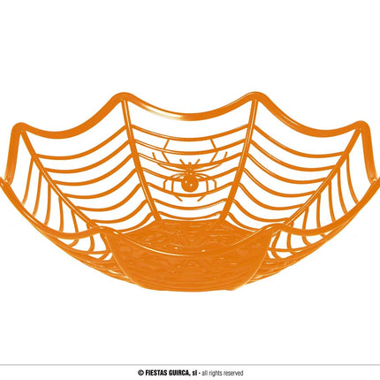 Feestbazaar Spinnenweb Bakje Halloween Oranje