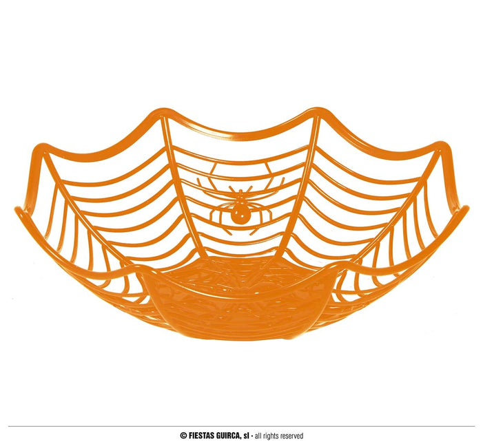 Feestbazaar Spinnenweb Bakje Halloween Oranje