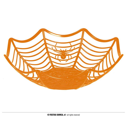 Feestbazaar Spinnenweb Bakje Halloween Oranje