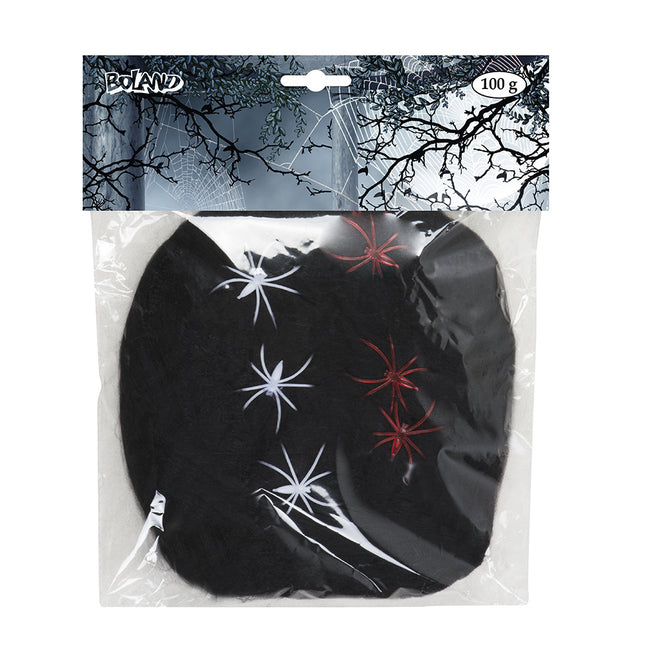 Feestbazaar Spinrag 100 gram met 6 spinnen