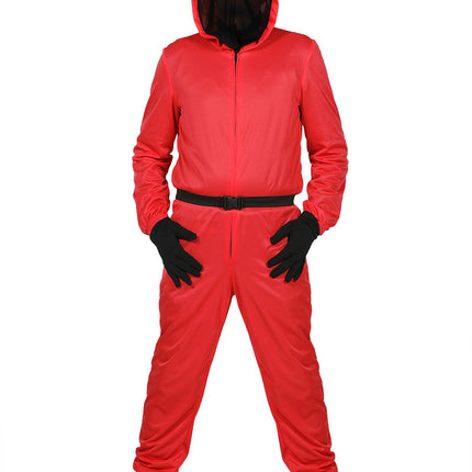 Feestbazaar Squid Game Pak Rood Met Masker Vierkant