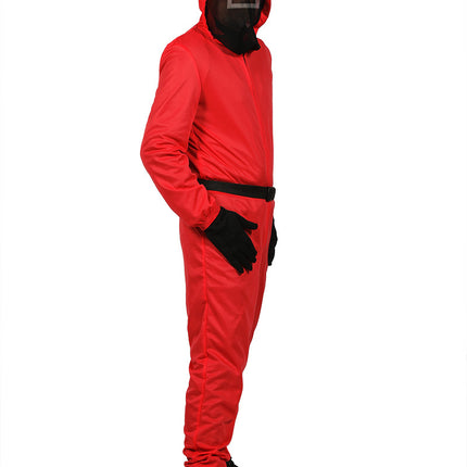 Feestbazaar Squid Game Pak Rood Met Masker Vierkant