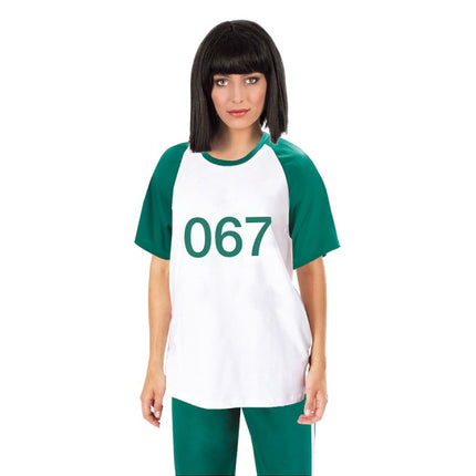 Feestbazaar Squid Game T-Shirt 067 Groen/Wit