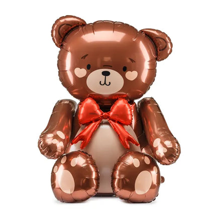 Feestbazaar Staande Folieballon Teddybeer Bruin (75x84cm)