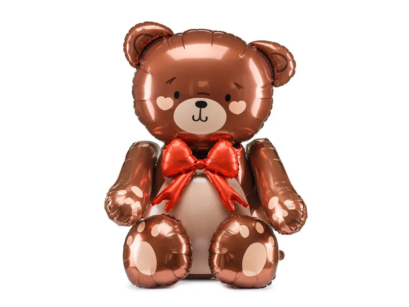 Feestbazaar Staande Folieballon Teddybeer Bruin (75x84cm)