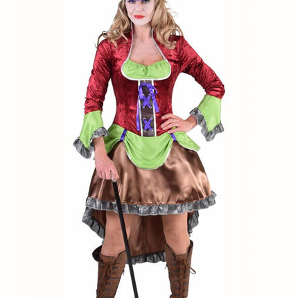 Feestbazaar Steampunk 'burlesque' kostuum vrouw