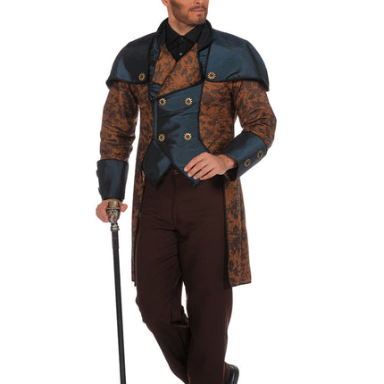 Feestbazaar Steampunk Herenkostuum Blue Premium