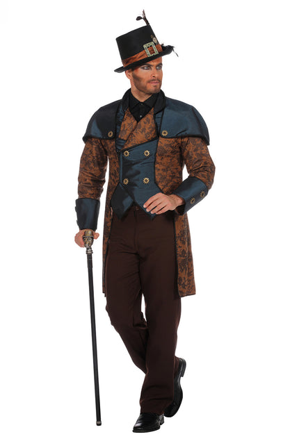 Feestbazaar Steampunk Herenkostuum Blue Premium