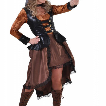 Feestbazaar Steampunk jurk Evi