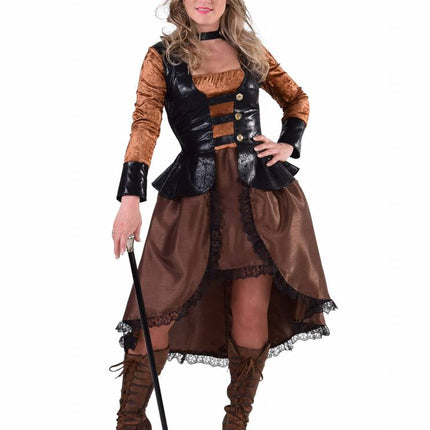 Feestbazaar Steampunk jurk Evi