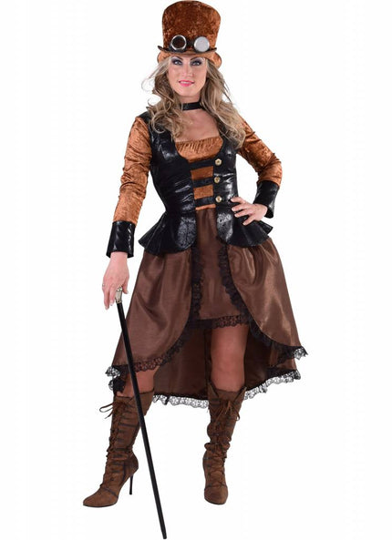 Feestbazaar Steampunk jurk Evi