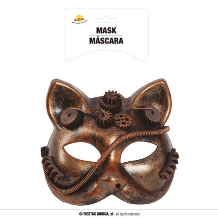 Feestbazaar Steampunk Masker Kat Bella