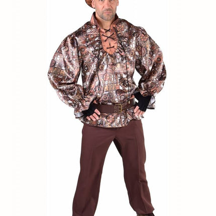 Feestbazaar Steampunk piratenshirt