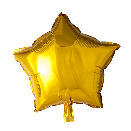Feestbazaar Ster Ballon Folie Goud metallic 45cm
