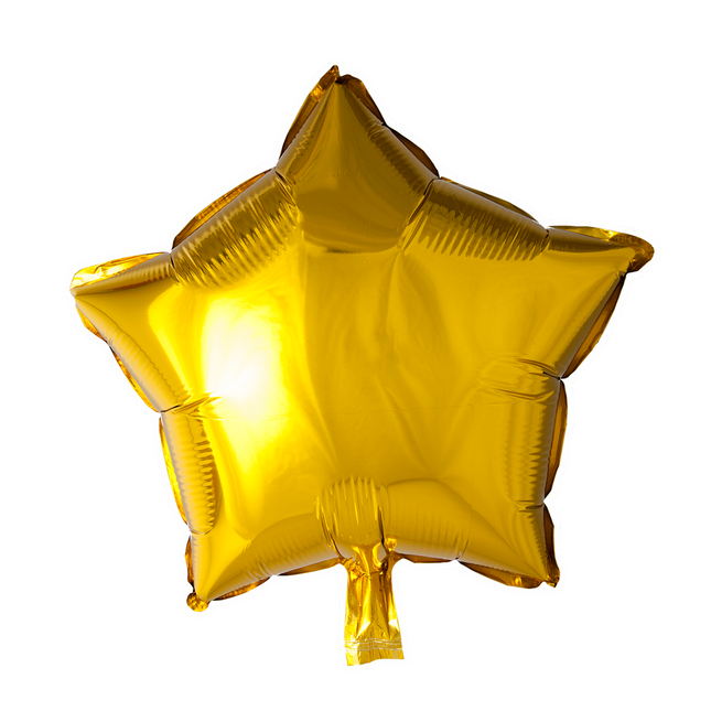 Feestbazaar Ster Ballon Folie Goud metallic 45cm