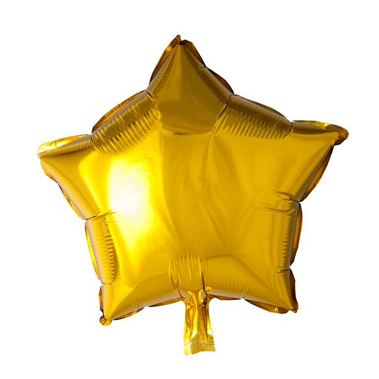 Feestbazaar Ster Ballon Folie Goud metallic 45cm
