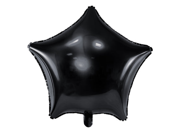 Feestbazaar Ster Ballon Folie Metallic Zwart -  48cm