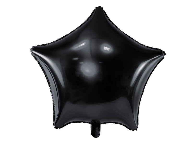 Feestbazaar Ster Ballon Folie Metallic Zwart -  48cm