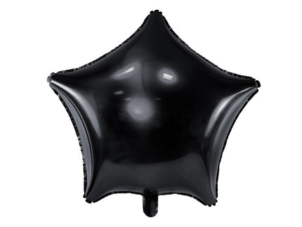 Feestbazaar Ster Ballon Folie Metallic Zwart -  48cm