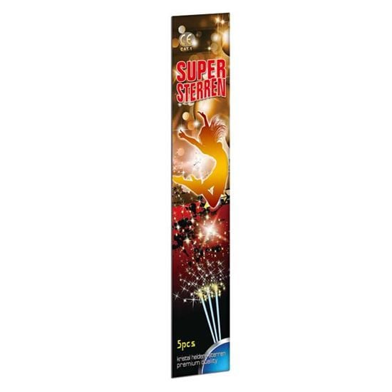 Feestbazaar Sterretjes vuurwerk 25cm - 5 stuks