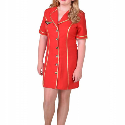 Feestbazaar Stewardess kostuum meisje