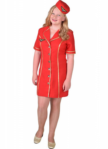 Feestbazaar Stewardess kostuum meisje