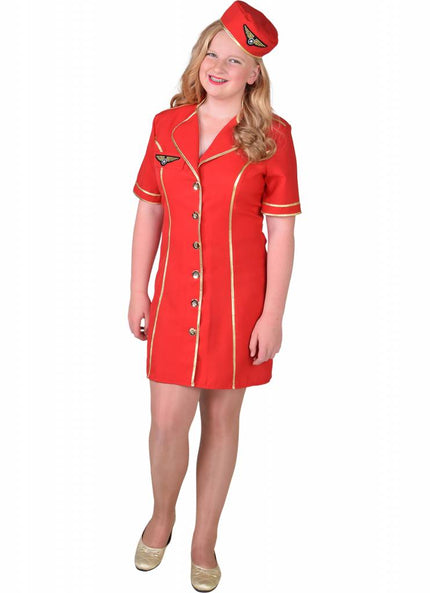 Feestbazaar Stewardess kostuum meisje