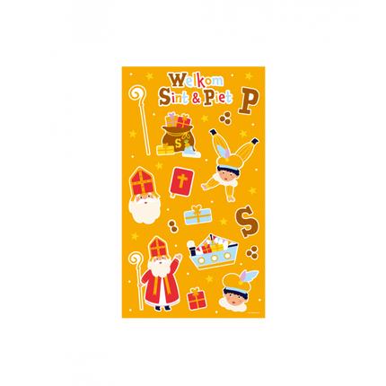 Feestbazaar Stickers Sint & Piet Cartoon Vigo