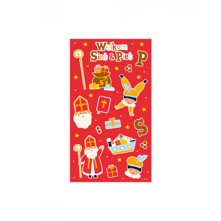 Feestbazaar Stickers Sint & Piet Cartoon Vigo