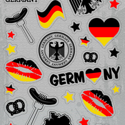 Feestbazaar Stickervel Duitsland (10x20cm)