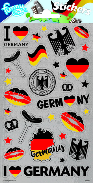 Feestbazaar Stickervel Duitsland (10x20cm)