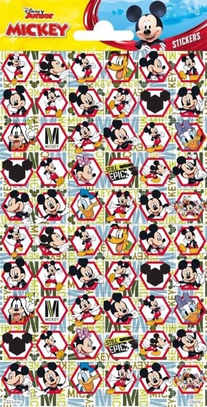 Feestbazaar Stickervel Mickey Mouse (60st)