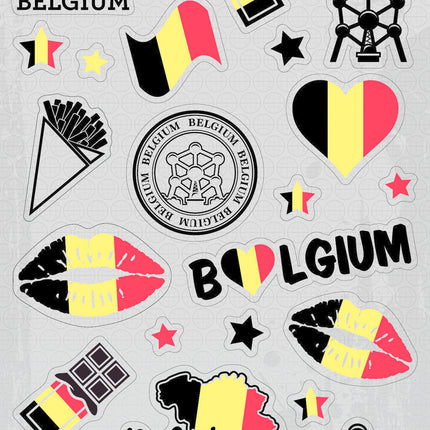 Feestbazaar Stickervel Set België