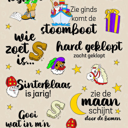 Feestbazaar Stickervel Sinterklaas Bonne Bonne