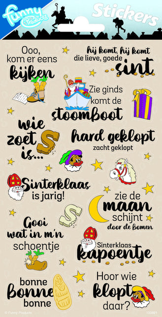 Feestbazaar Stickervel Sinterklaas Bonne Bonne