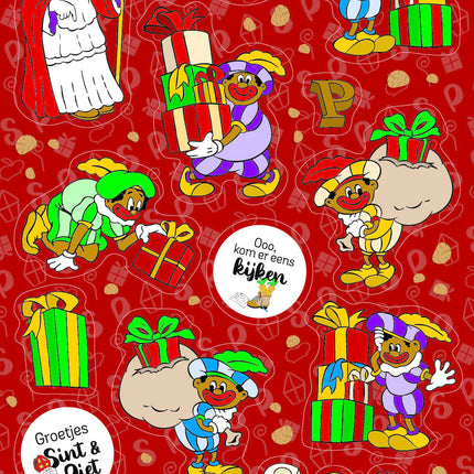 Feestbazaar Stickervel Sinterklaas Cadeautjes