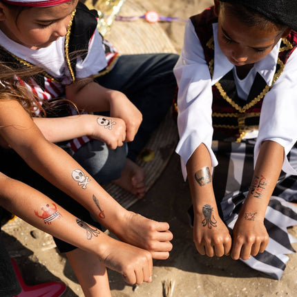 Feestbazaar Stickervel Tattoos Pirate Party