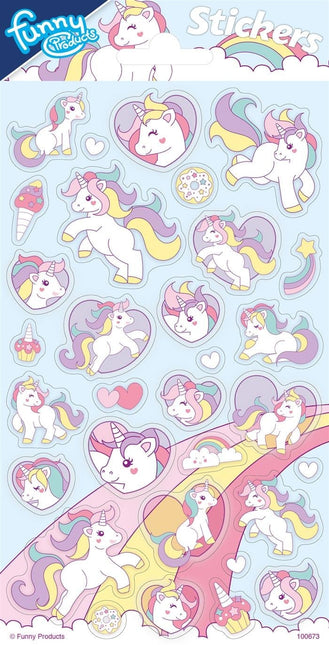 Feestbazaar Stickervel Unicorn