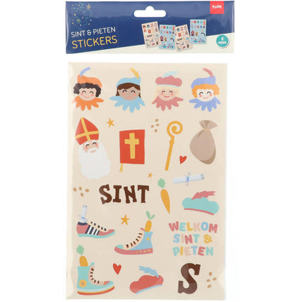 Feestbazaar Stickervellen Sint & Piet Cartoon