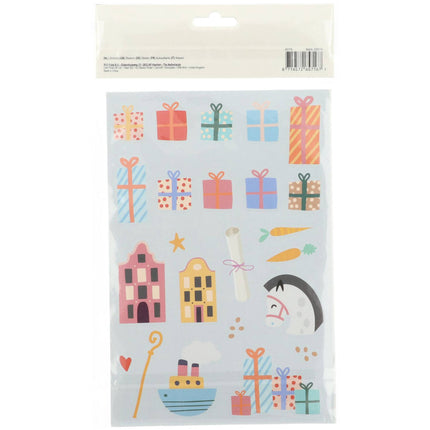 Feestbazaar Stickervellen Sint & Piet Cartoon