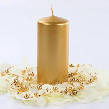 Feestbazaar Stompkaarsen Metallic Goud 12cm (6st)