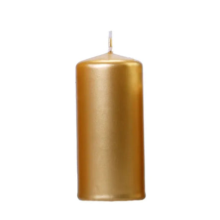 Feestbazaar Stompkaarsen Metallic Goud 12cm (6st)