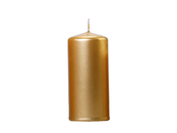 Feestbazaar Stompkaarsen Metallic Goud 12cm (6st)