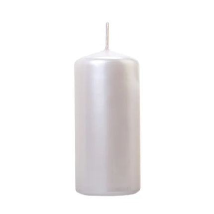Feestbazaar Stompkaarsen Metallic Pearl 12cm (6st)