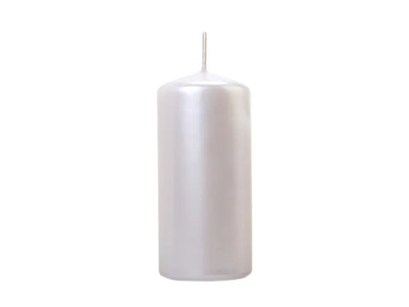 Feestbazaar Stompkaarsen Metallic Pearl 12cm (6st)